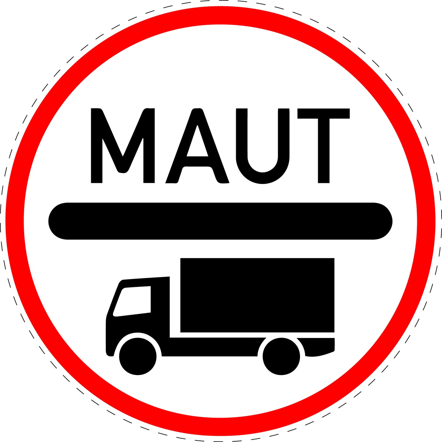 1 Stück Verkehrszeichen  "Mautpflicht nach dem Bundesfernstraßen­mautgesetz" 5-70 cm  ES-Verk-390