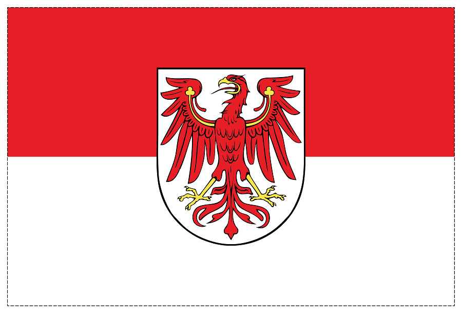 Deutschland Bundesländer Flaggen-Fahnen Aufkleber Brandenburg 5-60cm  FL-DE-Brandenburg