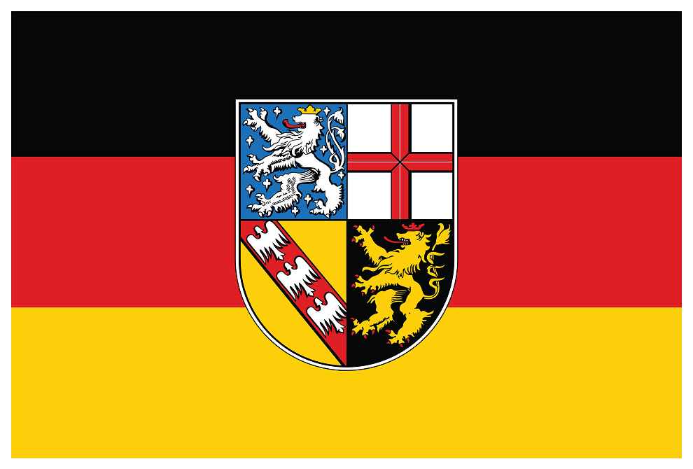 Deutschland Bundesländer Flaggen-Fahnen Aufkleber Saarland 5-60cm  FL-DE-Saarland