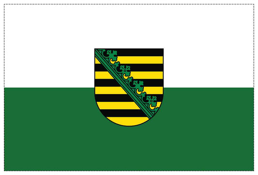 Deutschland Bundesländer Flaggen-Fahnen Aufkleber Sachsen2 5-60cm  FL-DE-Sachsen2