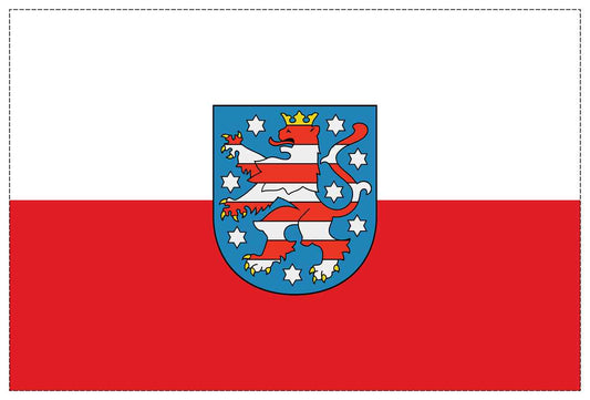 Deutschland Bundesländer Flaggen-Fahnen Aufkleber Thüringen2 5-60cm  FL-DE-Thüringen2