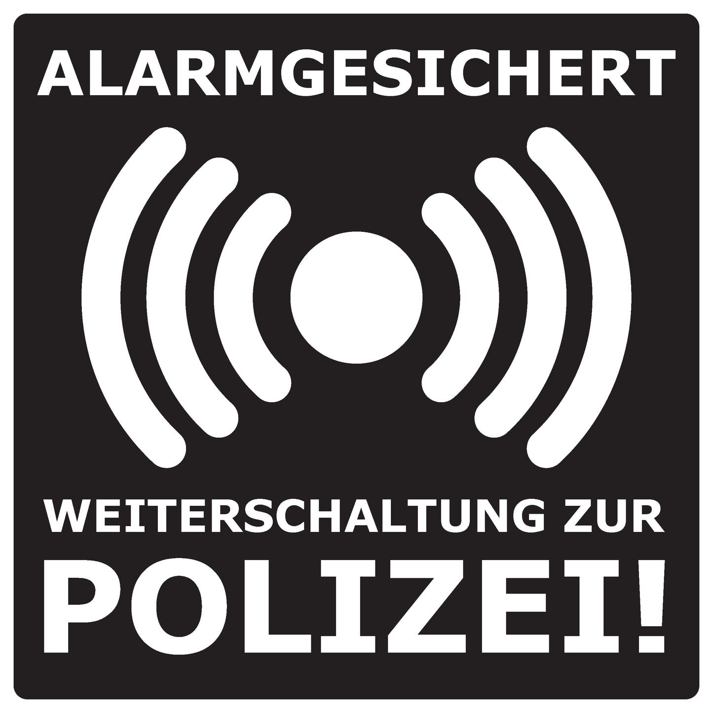 Alarmaufkleber  2-8 cm LO-ALARM-1030-5 Material transparent