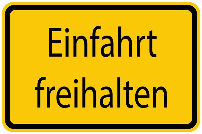 Baustellenaufkleber "Einfahrt freihalten" gelb LO-BAU-1110