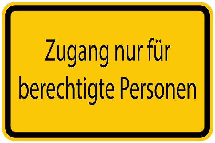 Baustellenaufkleber "Zugang nur für berechtigte Personen" gelb LO-BAU-1390