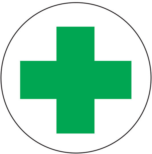 Grünes Kreuz Aufkleber 10-60 cm LO-CRO-1010-67