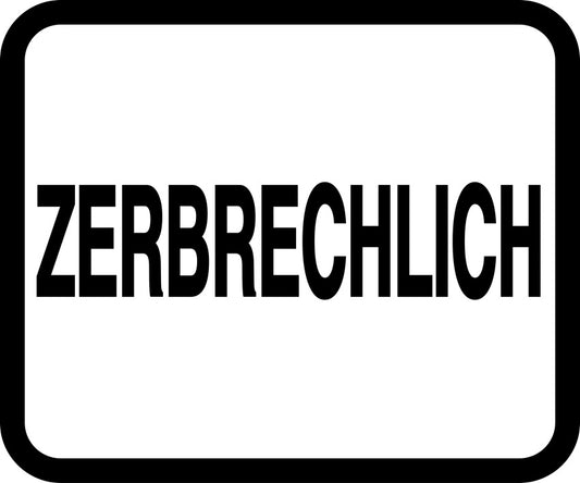 Zerbrechlich - Fragile Aufkleber "ZERBRECHLICH" LO-FRAGILE-H-10600-88-0