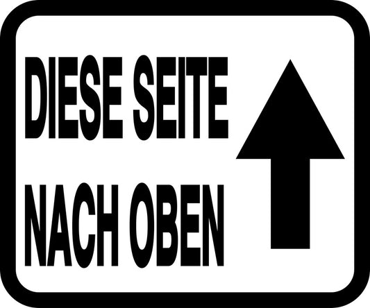 Zerbrechlich - Fragile Aufkleber "DIESES SEITE NACH OBEN" LO-FRAGILE-H-10800-88-0