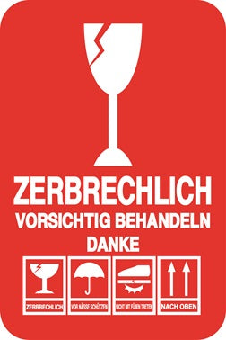 Zerbrechlich - Fragile Aufkleber "ZERBRECHLICH VORSICHTIG BEHANDELN DANKE" LO-FRAGILE-V-10300-0-14