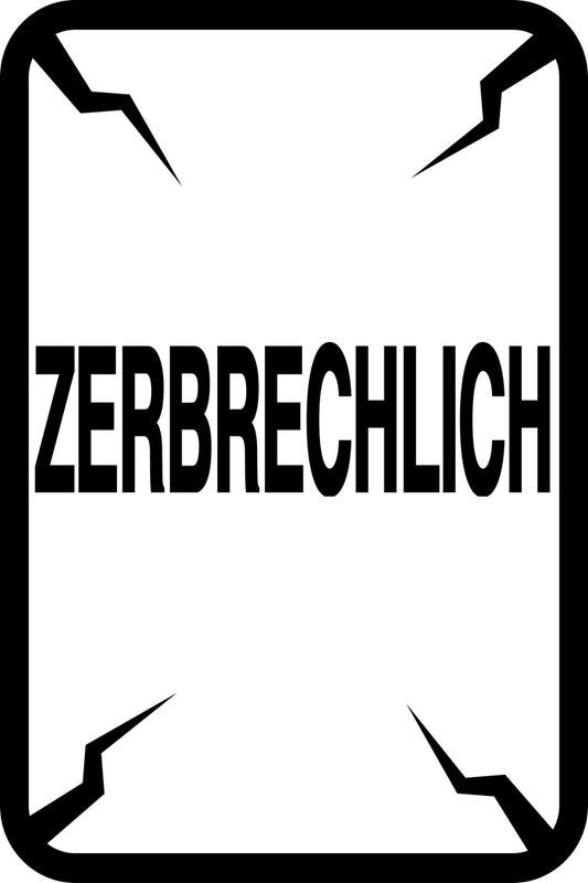 Zerbrechlich - Fragile Aufkleber "ZERBRECHLICH" LO-FRAGILE-V-10400-88-0
