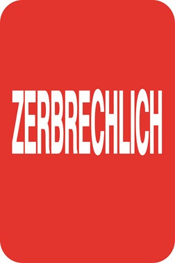 Zerbrechlich - Fragile Aufkleber "ZERBRECHLICH" LO-FRAGILE-V-10600-0-14