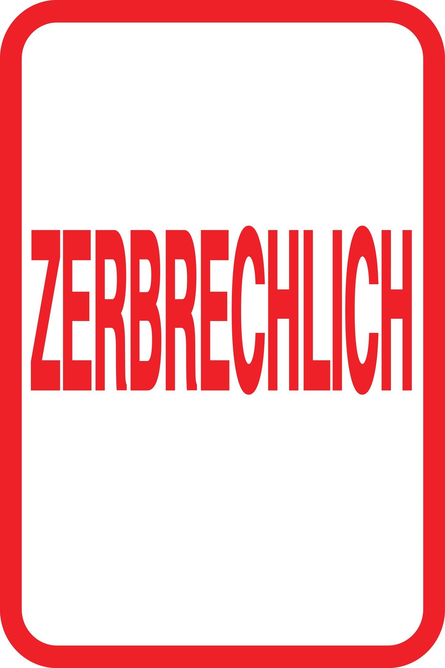 Zerbrechlich - Fragile Aufkleber "ZERBRECHLICH" LO-FRAGILE-V-10600-14-0