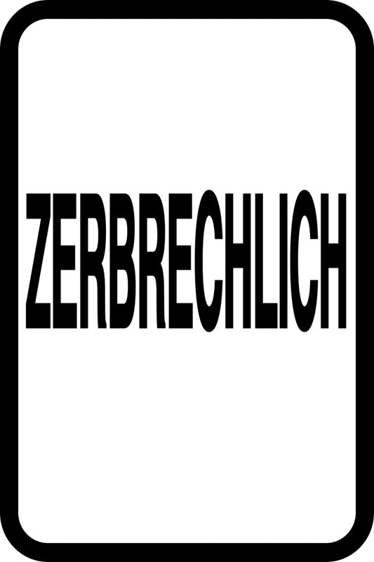 Zerbrechlich - Fragile Aufkleber "ZERBRECHLICH" LO-FRAGILE-V-10600-88-0