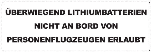 Lithium Aufkleber 3 cm - 20 cm breit  LO-LITHIUM3010