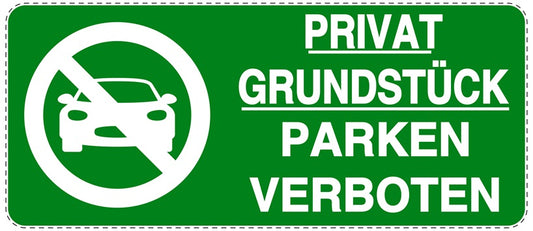 Parken verboten Aufkleber "Privatgrundstück Parken verboten" LO-NPRK-1070-54