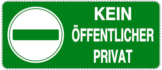Parken verboten Aufkleber "Kein öffentlicher Privat" LO-NPRK-1150-54