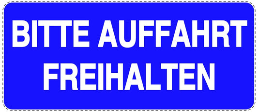 Parken verboten Aufkleber "Bitte Auffahrt freihalten" LO-NPRK-1260-44