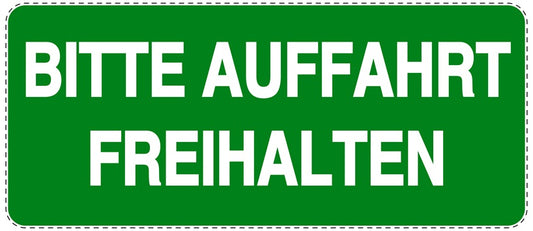 Parken verboten Aufkleber "Bitte Auffahrt freihalten" LO-NPRK-1260-54