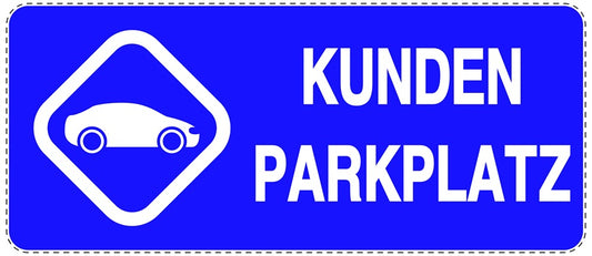 Parken verboten Aufkleber "Kunden Parkplatz" LO-NPRK-1310-44