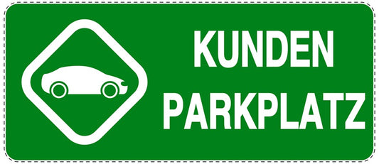 Parken verboten Aufkleber "Kunden Parkplatz" LO-NPRK-1310-54