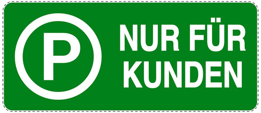 Parken verboten Aufkleber "Nur für Kunden" LO-NPRK-1320-54