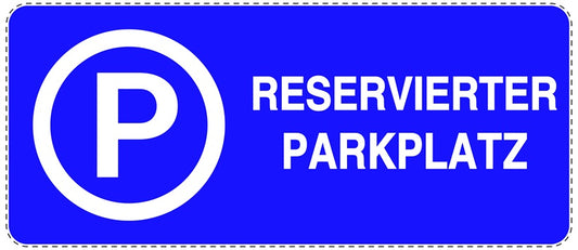 Parken verboten Aufkleber "Reservierter Parkplatz" LO-NPRK-1340-44