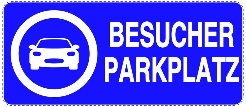 Parken verboten Aufkleber "Besucher Parkplatz" LO-NPRK-1350-44