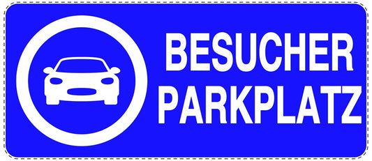 Parken verboten Aufkleber "Besucher Parkplatz" LO-NPRK-1350-44