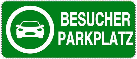 Parken verboten Aufkleber "Besucher Parkplatz" LO-NPRK-1350-54