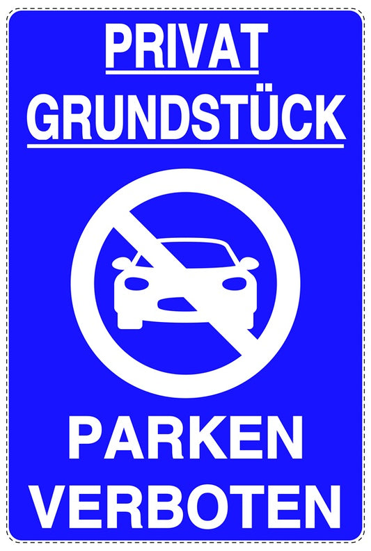Parken verboten Aufkleber "Privatgrundstück Parken verboten" LO-NPRK-2070-44