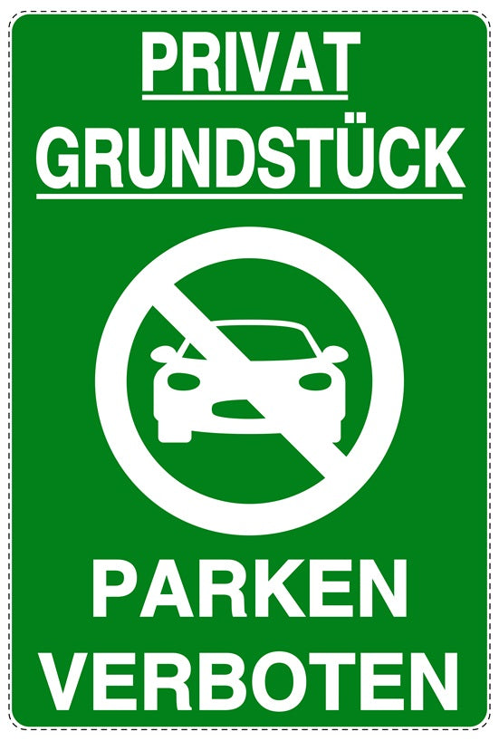 Parken verboten Aufkleber "Privatgrundstück Parken verboten" LO-NPRK-2070-54