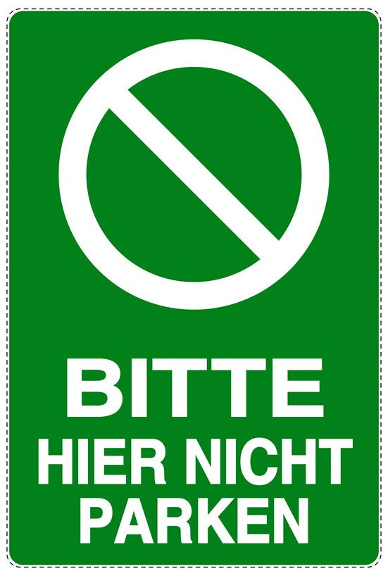 Parken verboten Aufkleber "Bitte hier nicht parken" LO-NPRK-2140-54