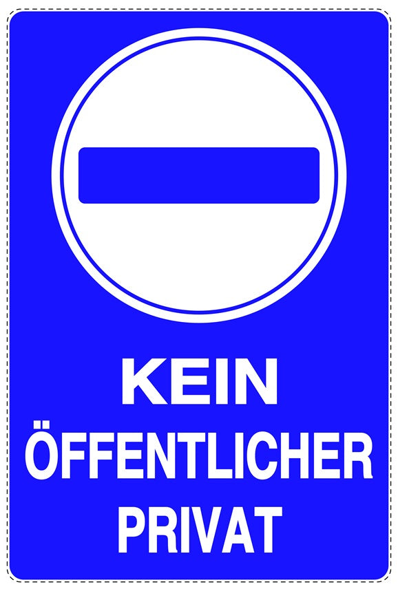 Parken verboten Aufkleber "Kein öffentlicher Parkplatz" LO-NPRK-2150-44
