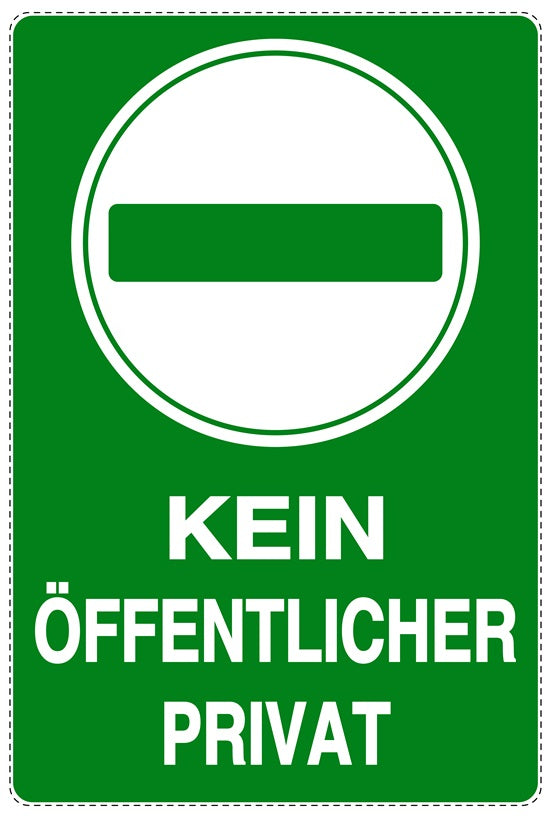 Parken verboten Aufkleber "Kein öffentlicher Parkplatz" LO-NPRK-2150-54