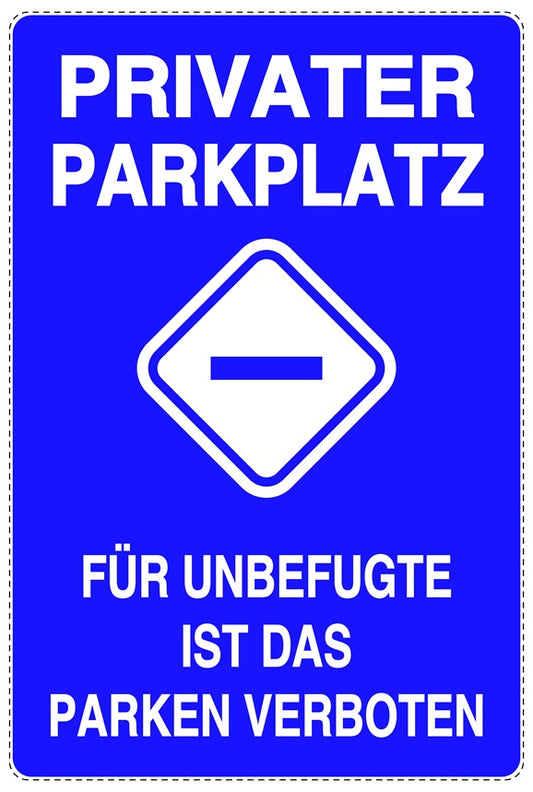 Parken verboten Aufkleber "Privater Parkplatz Für Unbefugte ist das Parken verboten" LO-NPRK-2180-44