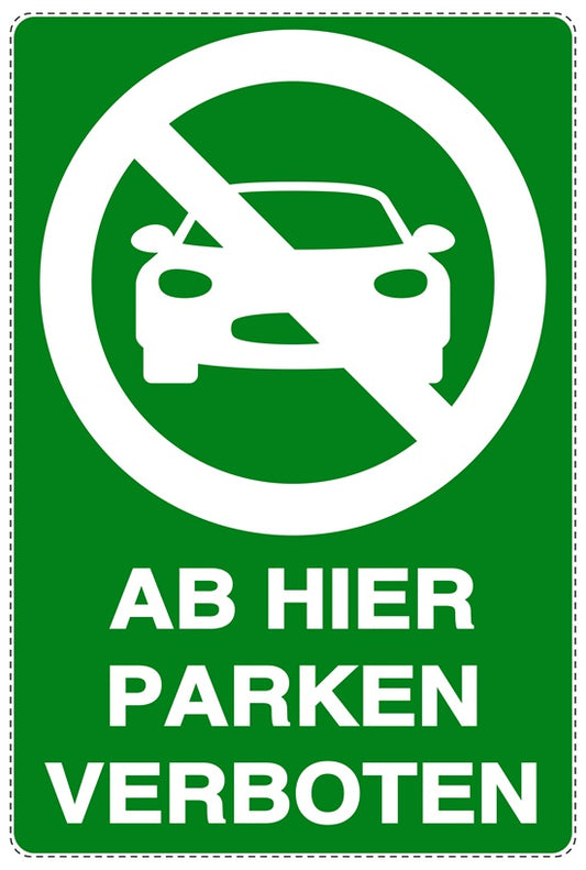 Parken verboten Aufkleber "Ab hier parken verboten" LO-NPRK-2210-54