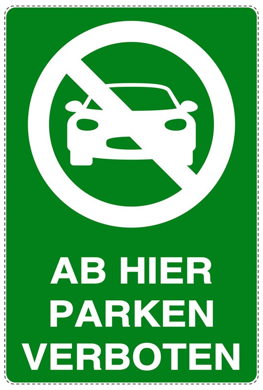 Parken verboten Aufkleber "Ab hier parken verboten" LO-NPRK-2220-54