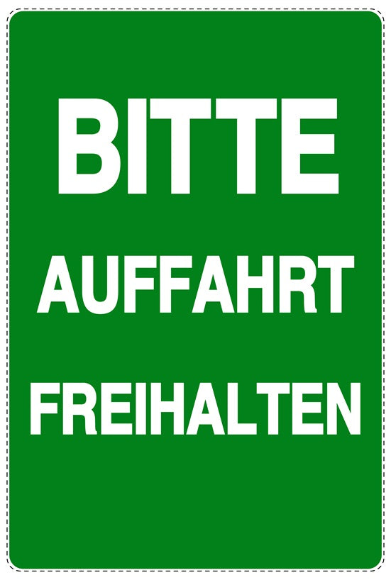 Parken verboten Aufkleber "Bitte Auffahrt freihalten" LO-NPRK-2260-54