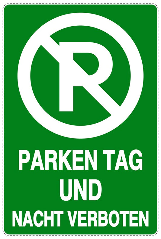 Parken verboten Aufkleber "Parken Tag und Nacht verboten" LO-NPRK-2290-54