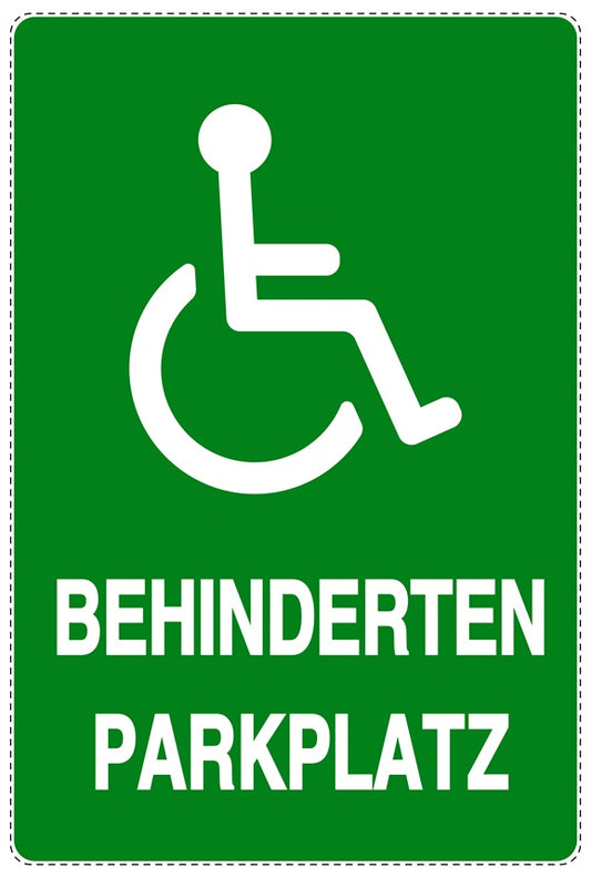 Parken verboten Aufkleber "Behinderten Parkplatz" LO-NPRK-2300-54
