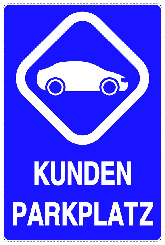 Parken verboten Aufkleber "Kunden Parkplatz" LO-NPRK-2310-44