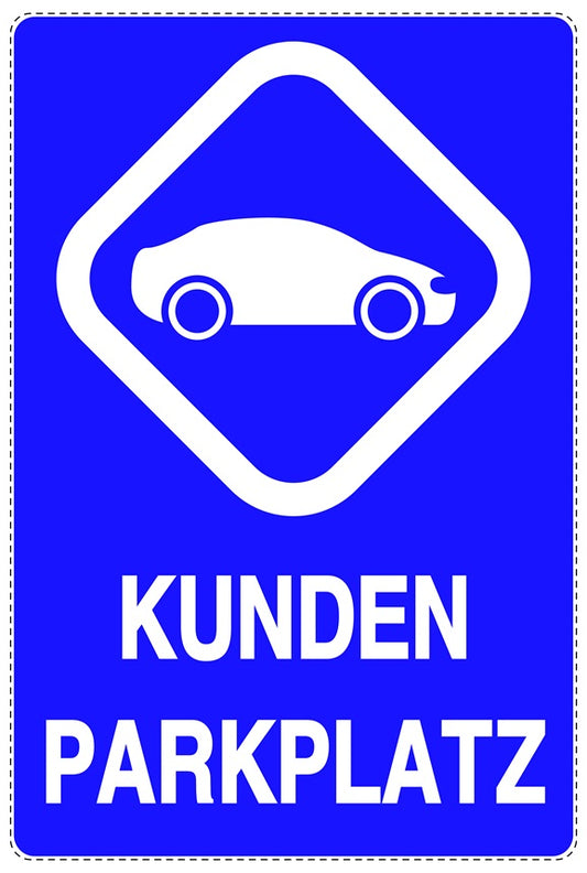 Parken verboten Aufkleber "Kunden Parkplatz" LO-NPRK-2310-44