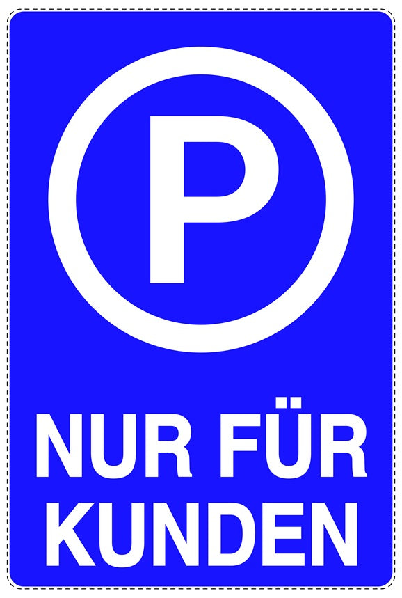 Parken verboten Aufkleber "Nur für Kunden" LO-NPRK-2320-44