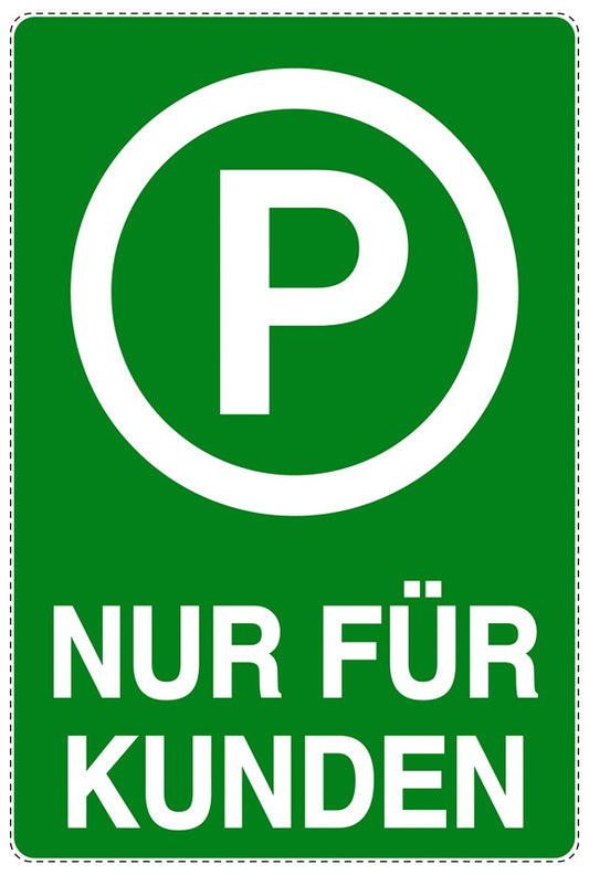 Parken verboten Aufkleber "Nur für Kunden" LO-NPRK-2320-54
