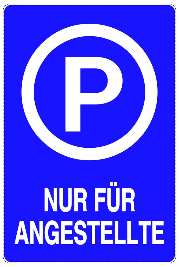 Parken verboten Aufkleber "Nur für Angestellte" LO-NPRK-2330-44