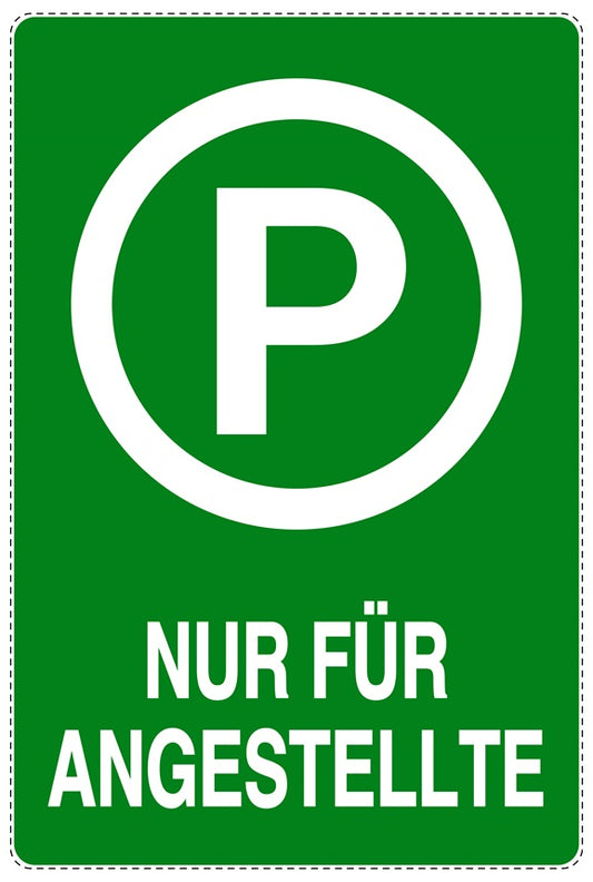 Parken verboten Aufkleber "Nur für Angestellte" LO-NPRK-2330-54