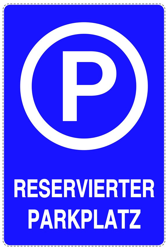 Parken verboten Aufkleber "Reservierter Parkplatz" LO-NPRK-2340-44