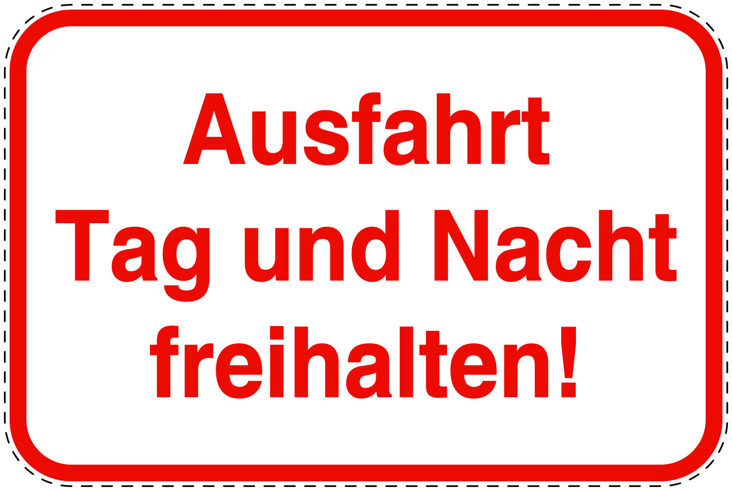 Parkplatzverbotsschilder (Parken verboten) rot als Aufkleber LO-PARKEN-11100-V-14