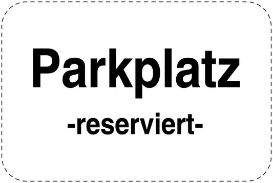 Parkplatzverbotsschilder (Parken verboten) schwarz als Aufkleber LO-PARKEN-11500-V-88
