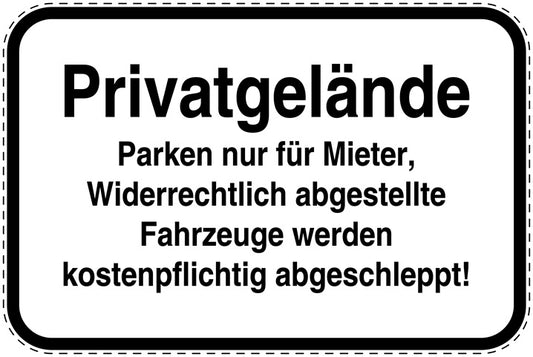 Parkplatzverbotsschilder (Parken verboten) als Aufkleber LO-PARKEN-11800-V-0