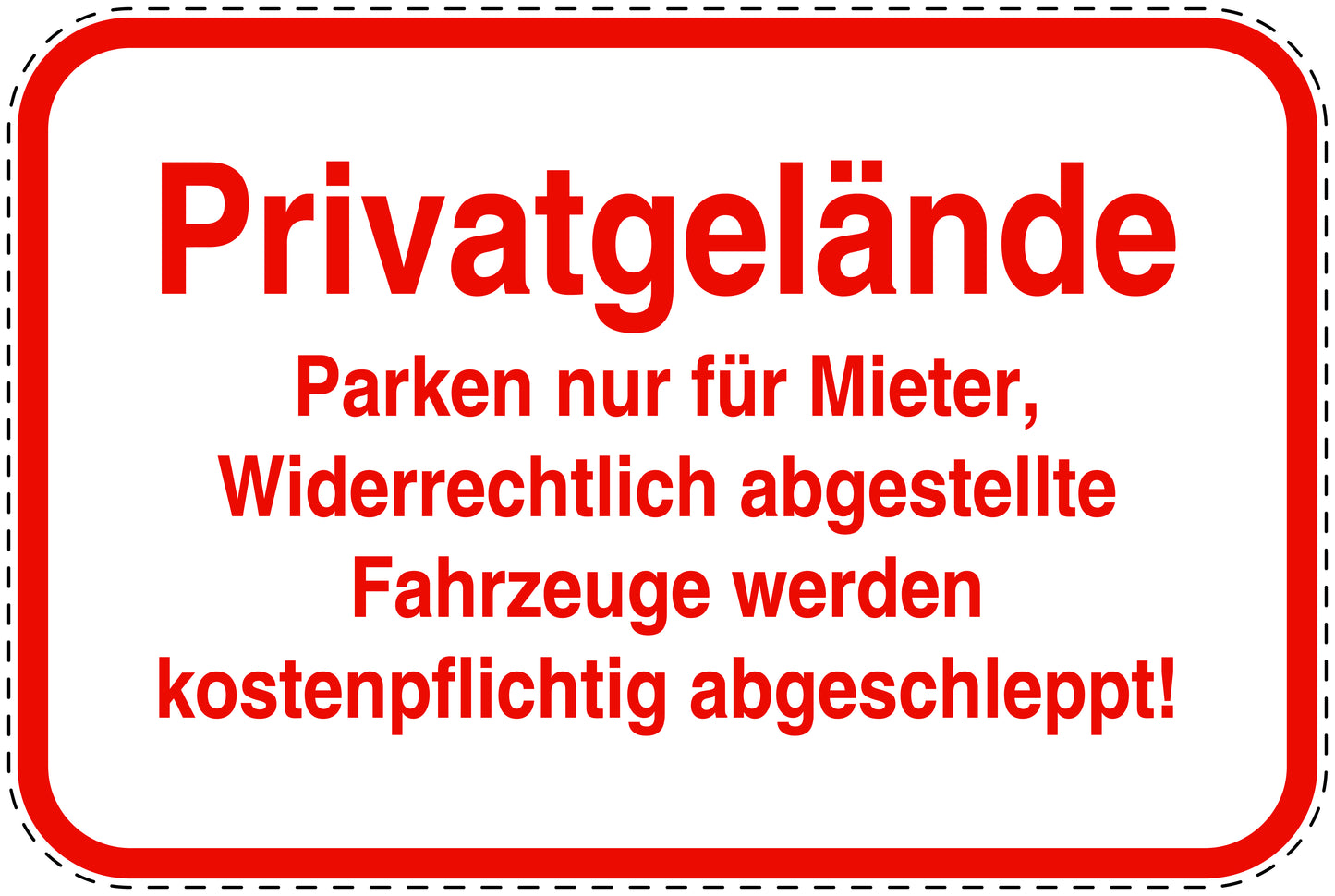 Parkplatzverbotsschilder (Parken verboten) rot als Aufkleber LO-PARKEN-11800-V-14